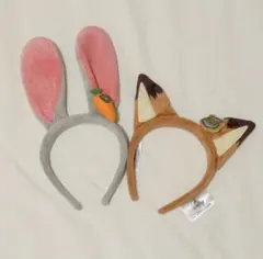 ディズニー ズートピア ニック ジュディ カチューシャ 2個セット