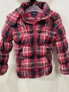 GapKids チェック柄ダウンコート 140cm