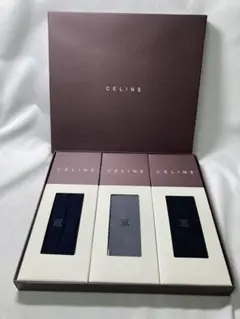 M73-9 CELINE ソックス 3足セット ワンポイント　靴下 25㎝のサムネイル
