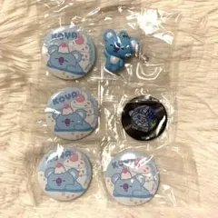 BT21 くら寿司コラボ KOYA 缶バッジキーホルダーセット