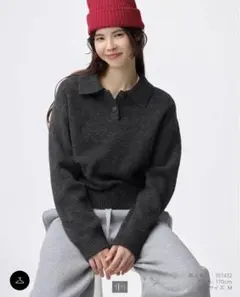 gu パフニットポロシャツ