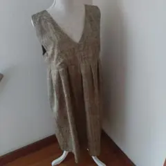 紬のジャンバースカート