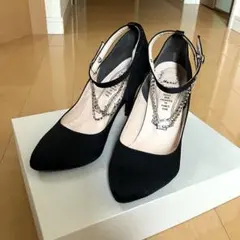黒 ストラップ パンプス メタルルージュ 結婚式 ハイヒール 23cm 日本製のサムネイル
