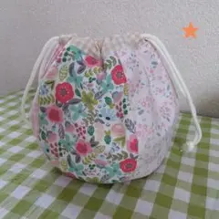 まぁるい巾着袋♪