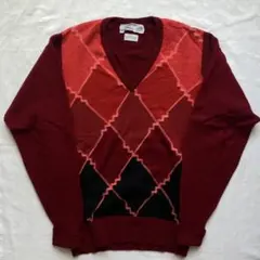 【美品】旧タグ BERK バランタイン カシミヤ ニットセーター アーガイル