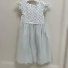 【プティマイン】フリル袖ワンピース110cm