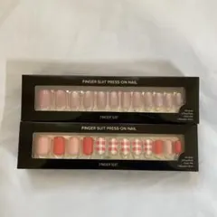 【美品】【新品未使用】フィンガースーツ プレスオンネイル つけ爪 2個セット