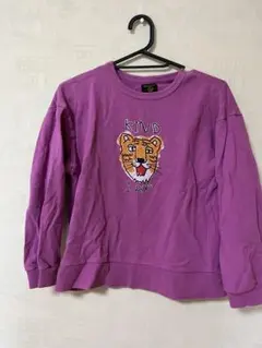 紫色の虎デザイン トレーナー 100cm~