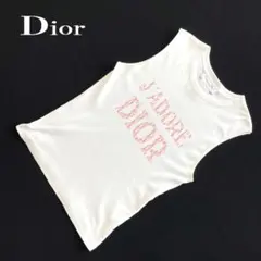 クリスチャンディオール　ジョンガリアーノ期　タンクトップ Christian Dior クリスチャンディオール タンクトップ ロゴプリント