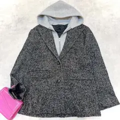 Mila Owen フードドッキングシングルブレストジャケット◇ツイード 1