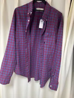 アバクロ　シャツ　Lサイズ　赤　新品