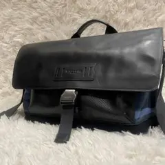 美品 COACH テレイン バイクバッグ パンチングレザー カモフラ柄 ブラック