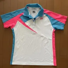YONEX ポロシャツ Lサイズ ホワイト/ピンク/ブルー
