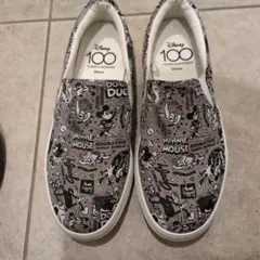 Disney 100周年 ミッキー ミニー スリッポン