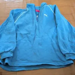PUMAハーフジップスウェットブルー