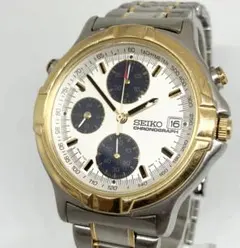 SEIKO セイコー 腕時計　クロノグラフ　コンビ　デイト　7T27-6A50