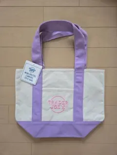 【新品タグ付】Trader Joe's ミニトートバッグ　パープル トレジョ