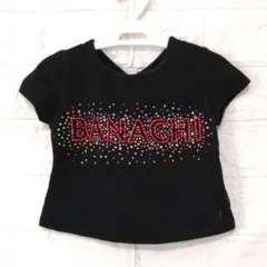 BANANA CHIPS　ラインストーン　ショート丈Tシャツ