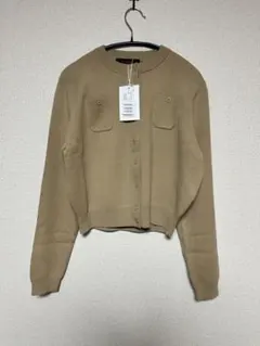 キャバン　コットンカシミヤ クルーネックカーディガン 41番