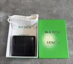 BOTTEGA VENETA 二つ折り財布 ブラック/グリーンのサムネイル