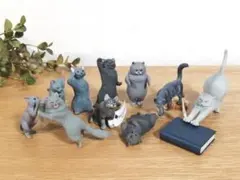グレーの猫 10匹セット