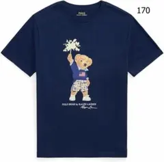 2025今季新品ラルフローレン　ポロベア　ボーイズXL170　フラッグTシャツ