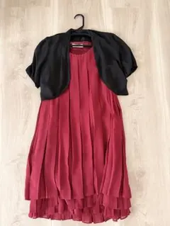 【美品】Catherineloss ワインレッド プリーツドレス L～LLのサムネイル