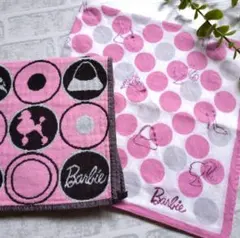 バービー　Barbieハンカチ タオルハンカチ　２枚セット
