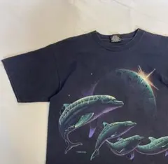 ヴィンテージ　アメリカ製　イルカTシャツ　両面プリント　Lサイズ