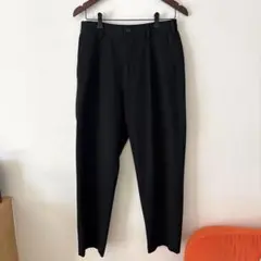 UNIQLO タックワイドパンツ S ブラック メンズ スラックス ユニクロ