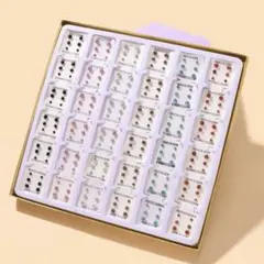 6色 108ペア まとめ売り樹脂ピアス ストーンピアス