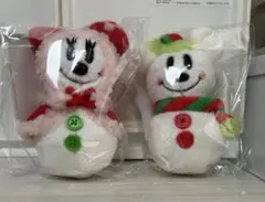 ディズニー クリスマス2012 ミッキー ミニー 雪だるま ぬいぐるみ