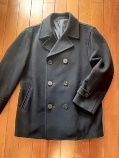 美品！UNIQLO／ユニクロ　ウールピーコート／ブラック／Ｌサイズ