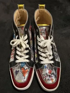 Christian Louboutin カラフル刺繍ハイカットスニーカー