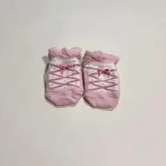 ミキハウス　リボン付き ベビー靴下 9-11cm
