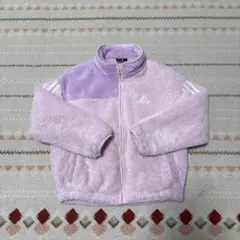 adidas ボアジャケット 140cm ピンク　刺繍