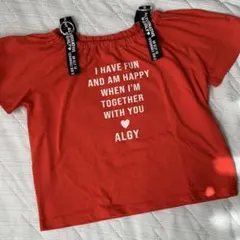 《ワンコイン値下げ中★》 ALGY 赤半袖140 袖フリル
