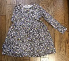 H&M 花柄長袖ワンピース 134/140