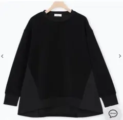 新品 SM2 スウェードライク布帛切替プルオーバー ブラック サマンサモスモス