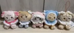 mikko おめかしポンチョ　baby マスコット　ぬいぐるみ　5種セット