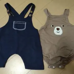 【ベビー服】サロペット2点セット オーバーオール 80〜90センチ