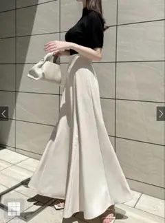 【GRL】ハイウエストロングフレアスカート[gc190](オフホワイト:L)