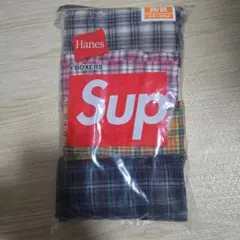 Supreme Hanes ボクサーパンツ 4枚セット チェック柄M 新品未使用