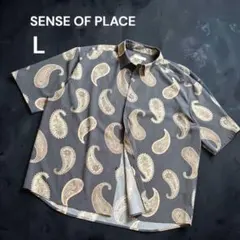 SENSE OF PLACE ペイズリー柄 半袖シャツ L アーバンリサーチのサムネイル