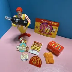 マクドナルド 木箱のアクセサリーケース 10周年記念 レアバッジ5個付き