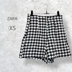 【ZARA】　希少サイズ　ハイウエスト　ショートパンツ　千鳥格子柄　Y2K