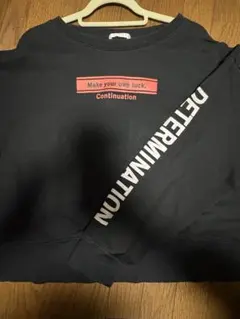 黒 トレーナーショート丈