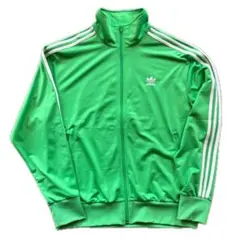 adidas Originalsトラックジャケット グリーン × ホワイトライン