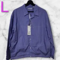 UNIQLO ジルサンダー スーピマコットンオーバーサイズシャツブルゾン L