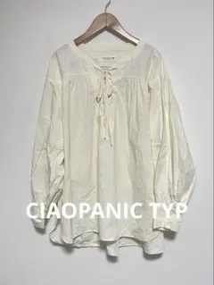 CIAOPANIC TYPY レースアップ チュニック丈 ギャザーブラウス